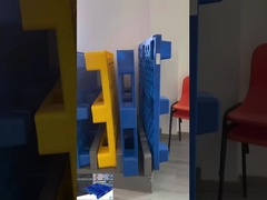 Синий 3 бегунов тяжелое пластмассовые поддоны стальные блок стиль 1300 * 1100 * 160 мм